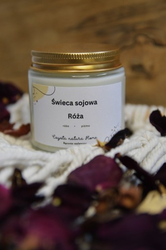 Zdjęcie oferty: Ręcznie robiona świeca sojowa o zapachu Róża