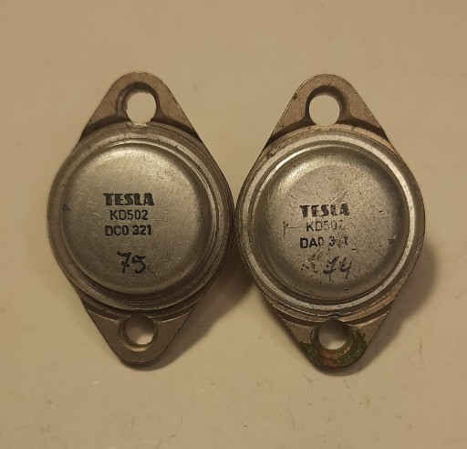 Zdjęcie oferty: Tranzystory Tesla KD502 (2N3055) para.