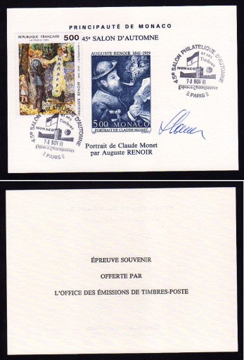 Zdjęcie oferty: Monako 1991 - 150 r. urodzin Renoira, Słania, ND