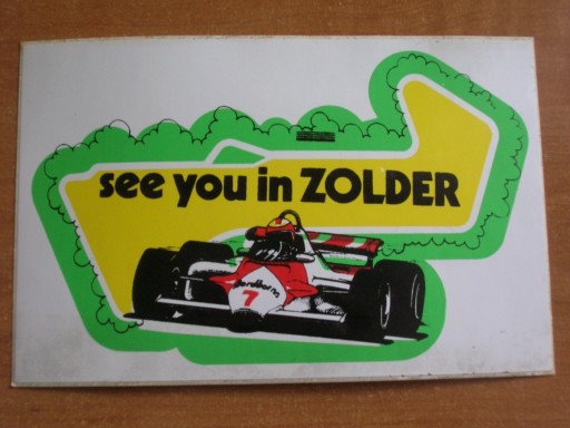 Zdjęcie oferty: Naklejka See you in ZOLDER GP Belgii Formuły 1