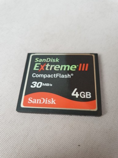Zdjęcie oferty: KARTA CF 4 GB SANDISK EXTREME III COMPACT FLASH