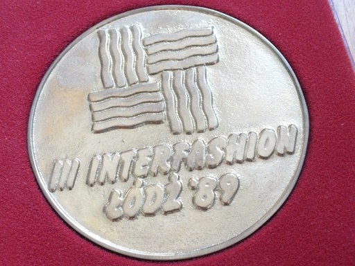 Zdjęcie oferty: Medal III INTERFASHION ŁÓDŹ 89 UNIKAT