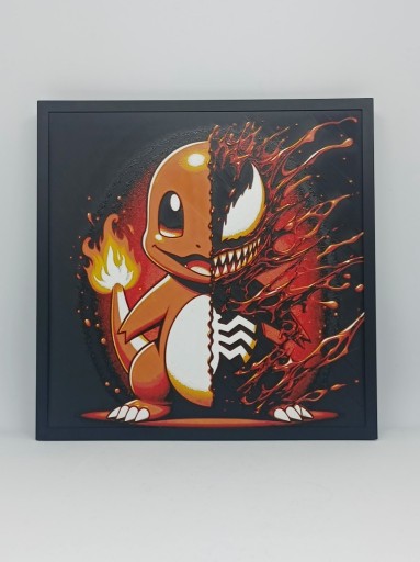 Zdjęcie oferty: Obrazek Hueforge Charmander-Venom 3D Druk