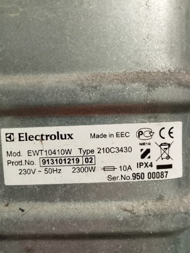 Zdjęcie oferty: Electrolux EWT10410W filtr pralki