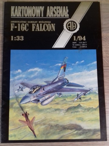 Zdjęcie oferty: F 16 c FALCON 1/94 Kartonowy Arsenał