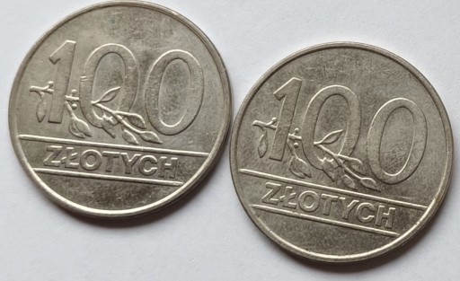 Zdjęcie oferty: Zestaw 2 monet  100 zl z 1990 roku