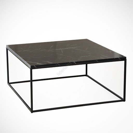 Zdjęcie oferty: Stolik kawowy metalowy czarny marmur 75x75X43 cm