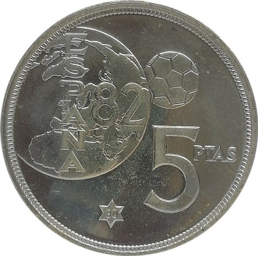 Zdjęcie oferty: Hiszpania 5 pesetas 1980, KM#817