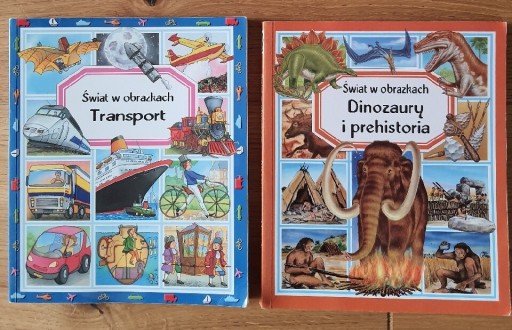 Zdjęcie oferty: Świat w obrazkach. Transport i Dinozaury.