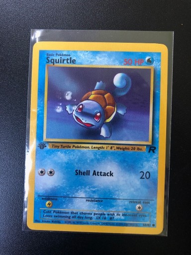 Zdjęcie oferty: Squirtle karta pokemon 68/82 Team Rocekt 1 st NM