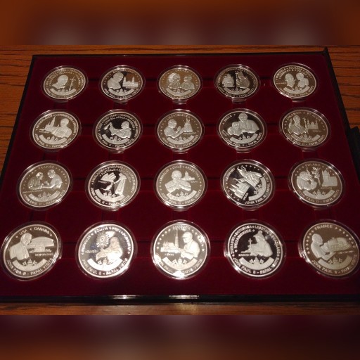 Zdjęcie oferty: Pielgrzymki JANA PAWŁA II cała kolekcja 106 monet 