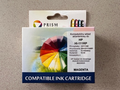 Zdjęcie oferty: Tusz Prism HI-111RP do drukarek HP magenta