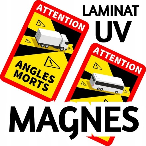 Zdjęcie oferty: Naklejka UV ANGLES MORTS folia magnetyczna MAGNES