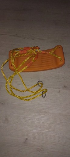 Zdjęcie oferty: NOWA Huśtawka Deska Siedzisko Płaskie Z Linami | Pomarańczowa/Żółta | 