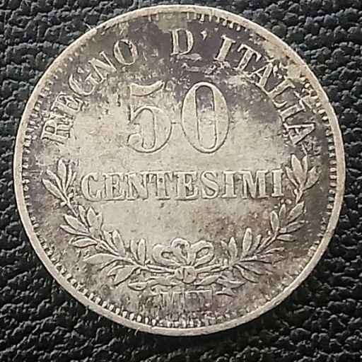 Zdjęcie oferty: A63 Włochy 50 centesimi 1863 Vittorio Emanuele II