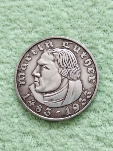 Zdjęcie oferty: Martin Luter - 1933r - 5 Reichmark. 