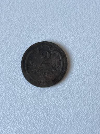 Zdjęcie oferty: Moneta kolekcjonerska 2 Heller 1897 rok Austria