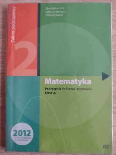 Zdjęcie oferty: Matematyka -podręcznik klasa 2