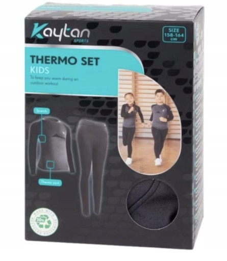 Zdjęcie oferty: Komplet kaytan thermo set kids czarny r.158-164