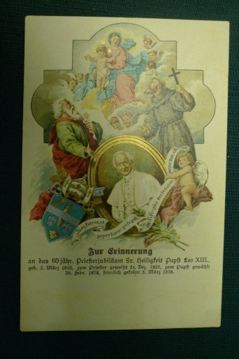 Zdjęcie oferty: Papież Leon XIII jubileusz złocenia litho 