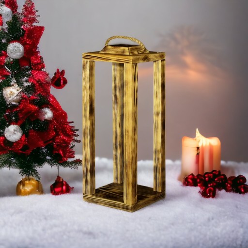 Zdjęcie oferty: Lampion Naturalne Drewno 42x14 cm Opalany