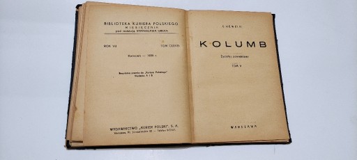 Zdjęcie oferty: Książka z 1939r. Kolumb