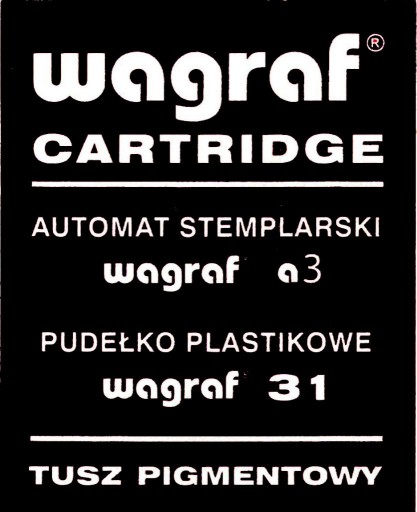 Zdjęcie oferty: WAGRAF CARTRIDGE A3, 31