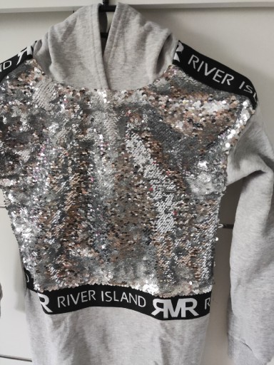 Zdjęcie oferty: River Island szara z kapturem sukienka tunika ocieplana 140