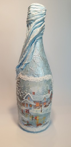 Zdjęcie oferty: Świąteczna butelka decoupage prezent na święta
