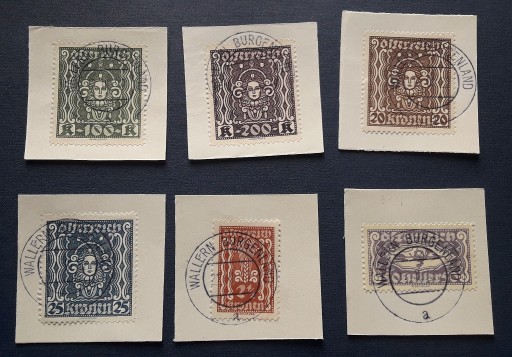 Zdjęcie oferty: Znaczki Austria 1922 kasowane, wycinki