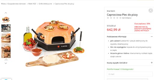 Zdjęcie oferty: Super Piec do Pizzy Capricciosa Super na imprezy 