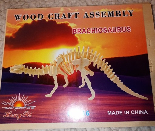 Zdjęcie oferty: Drewniane puzzle 3D brachiozaur