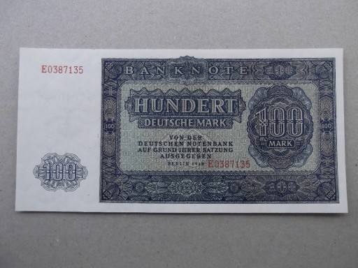 Zdjęcie oferty: Niemcy NRD 100 marek 1948 ser.E UNC rzadkie