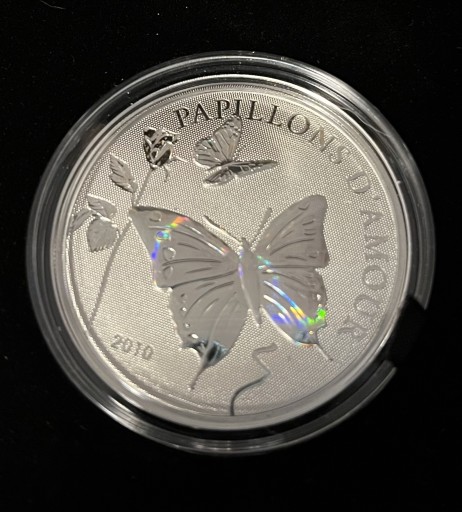 Zdjęcie oferty: Srebrna moneta - 1000 franków Kamerun - Motyl