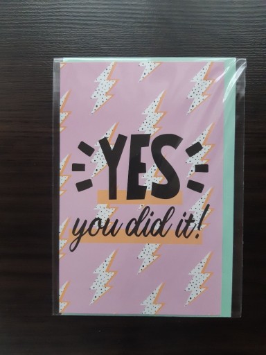 Zdjęcie oferty: Kartka okolicznościowa "Yes you did it!"