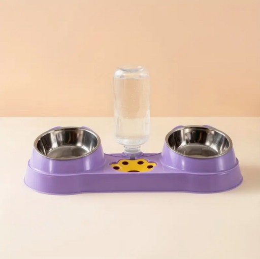 Zdjęcie oferty: Podwójna miska poidło dla kota kolor fioletowy