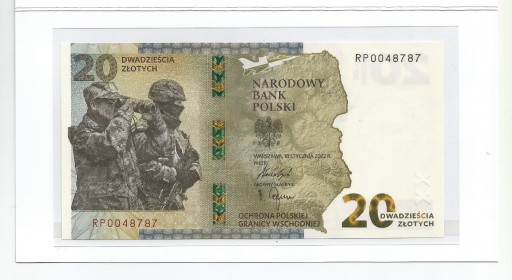 Zdjęcie oferty: Banknot, 20 złotych, 2022, Ochrona polskiej, UNC