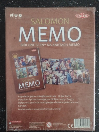 Zdjęcie oferty: Salomon Memo. Biblijne sceny na kartach memo.