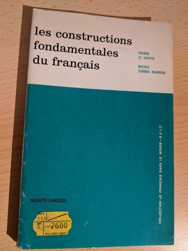 Zdjęcie oferty: Les constructions fondamentales du francais, 1975