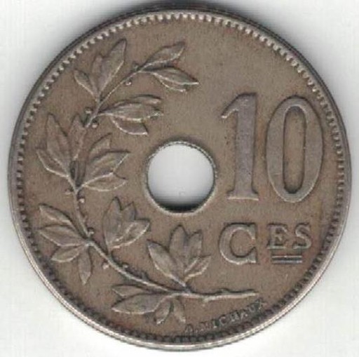 Zdjęcie oferty: Belgia 10 centymów centimes 1904 Q 22 mm  nr 5