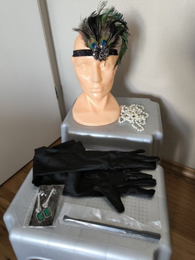 Zdjęcie oferty: Zestaw akcesoriów lata 20 30 Gatsby karnawał sylwester 5 części opaska