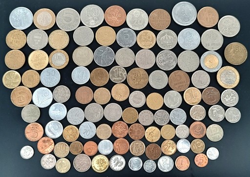 Zdjęcie oferty: Monety świata 100 sztuk - każda inna zest.E