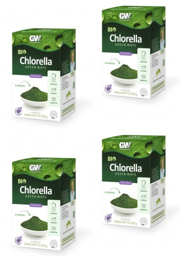 Zdjęcie oferty: 4x CHLORELLA BIO Green Ways proszek 350 g.+ miarka