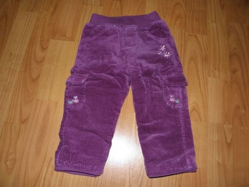Zdjęcie oferty: Spodnie sztruksowe na zimę z polarem 80/86