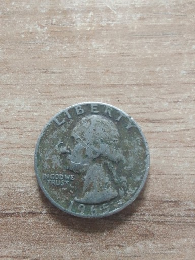 Zdjęcie oferty: Quarter dollar 1965r USA oryginał 