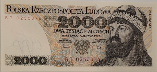 Zdjęcie oferty: Banknot 2000 zł Polska Rzeczpospolita Ludowa