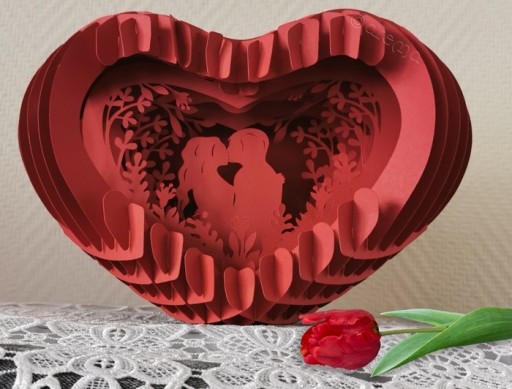 Zdjęcie oferty: Serce z papieru w kolorze czerwonym