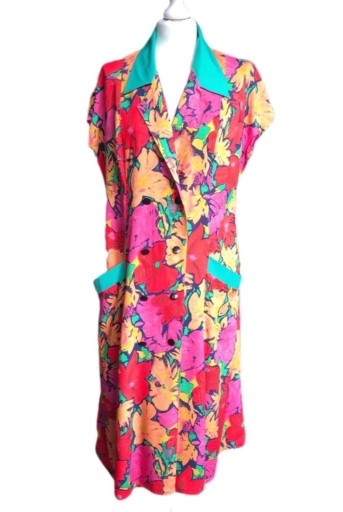 Zdjęcie oferty: Kwiecista sukienka Vintage od DANA, r. 42, Unikat!