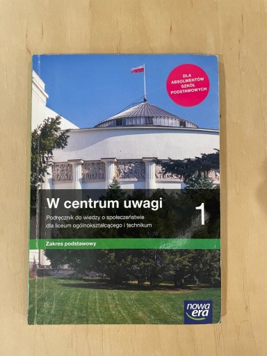 Zdjęcie oferty: Podręcznik W centrum uwagi 1 ( Wiedza o społeczeństwie) zakres podstawowy