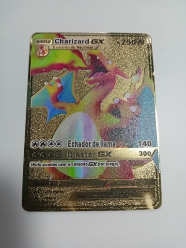 Zdjęcie oferty: Złota metalowa karta POKEMON Charizard metal